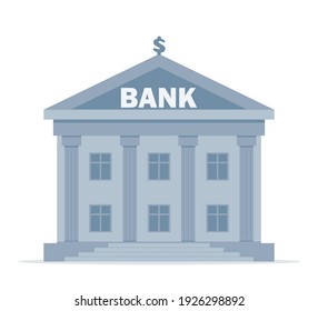 bank building on white background 260nw 1926298892