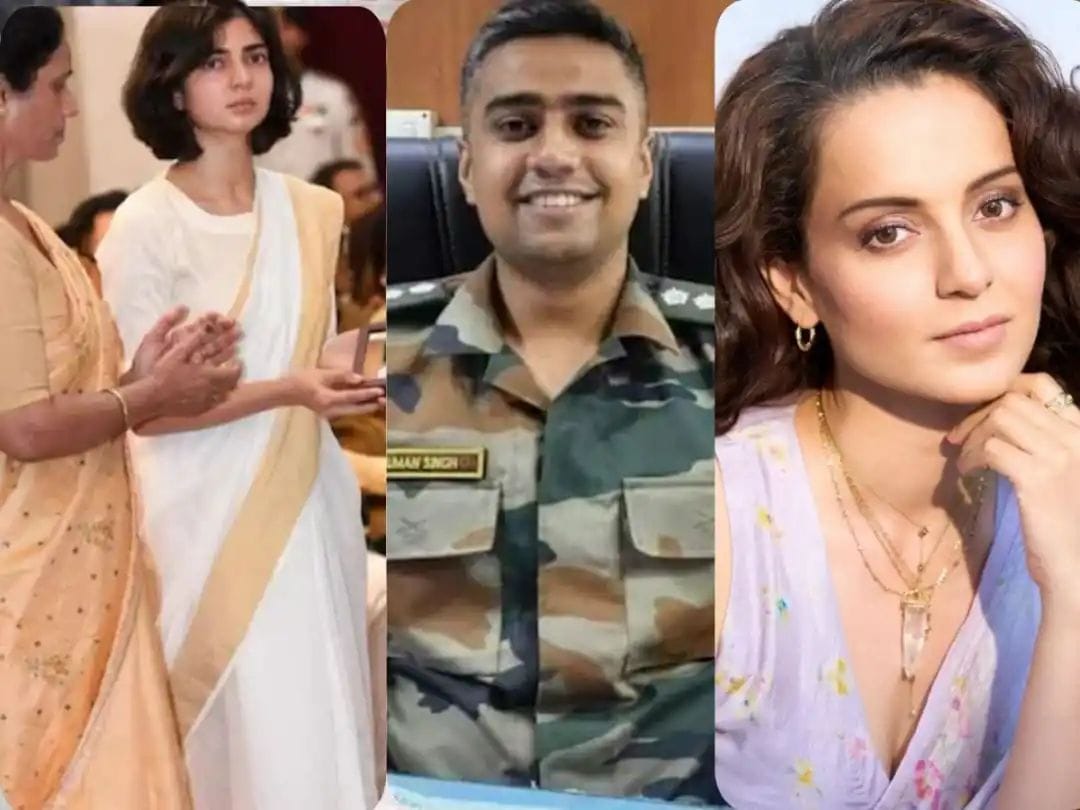 Kangana Ranaut posted a photo of martyr Captain Anshuman's wife, said that he was stabbed in the heart…