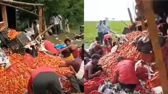 There was looting of tomatoes here, people ran away with sacks full of carrots