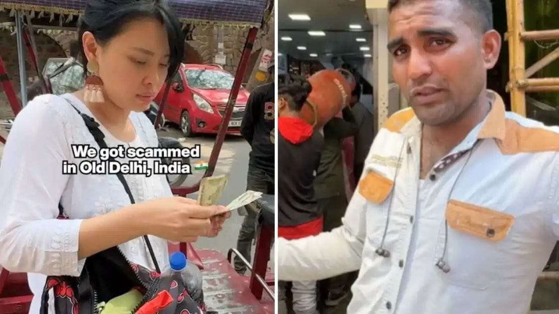 In Delhi, a rickshaw puller behaved in such a way with two girls who had come from abroad, the video went viral, Indians got angry after watching the video