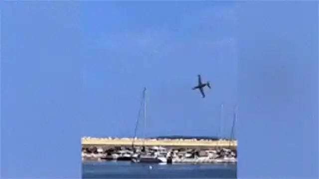 Video: Jet crashes into the sea during an air show in France, pilot dies