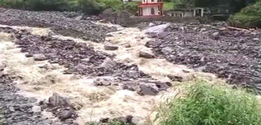 Cloud burst in Chamoli, 200 years old Shiva temple washed away