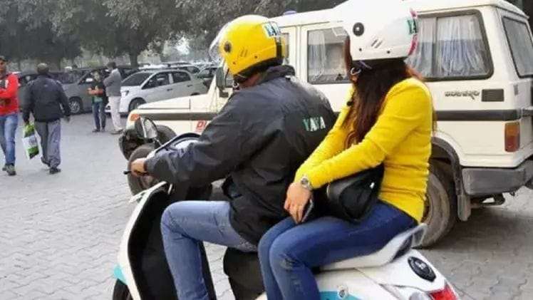 When the ride was booked online, the biker did dirty work with the air hostess