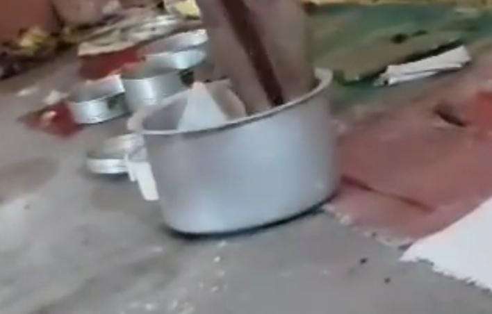 If you are also fond of momos then be careful, here the dough is being kneaded with feet, watch the viral video