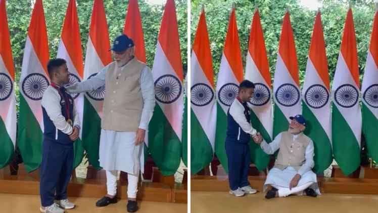 Navdeep Singh, who won a medal in Paris Paralympics, expressed such a wish in front of PM Modi that PM had to sit on the ground