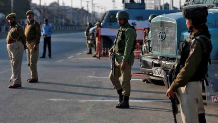 Three army personnel and one policeman were injured in an encounter between security forces and terrorists in Kulgam, Jammu and Kashmir