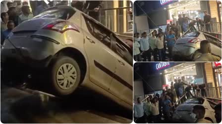 Drunk young man drives his car into the basement of a complex, causing chaos