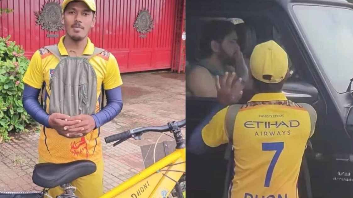 His fan cycled 12 thousand kms to meet MS Dhoni, was treated indifferently, Dhoni turned his face away twice and left