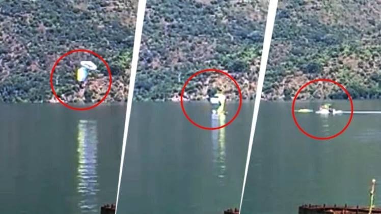 A paraglider taking training in Uttarakhand fell into Tehri Lake, SDRF saved his life