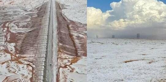 There was heavy snowfall in Saudi desert, beautiful pictures are going viral on social media, know whether it is miracle of nature or havoc