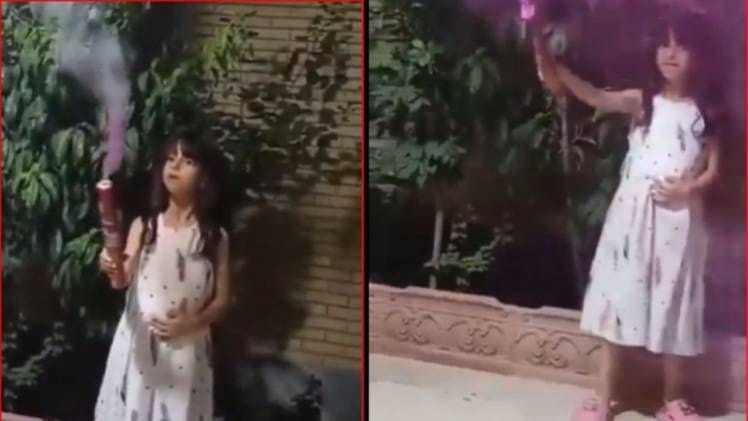 An innocent girl got married at the age of 9 and is now pregnant, video of her handling the baby bump goes viral