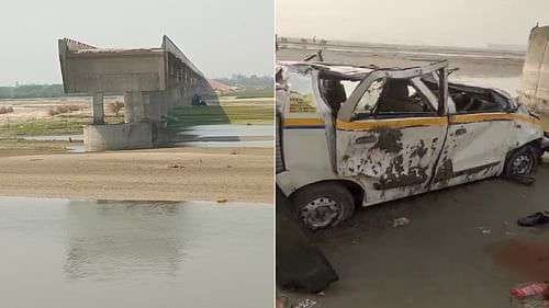 The driver was driving the car by looking at Google Map, then the car fell from an incomplete bridge and an accident happened, three people died