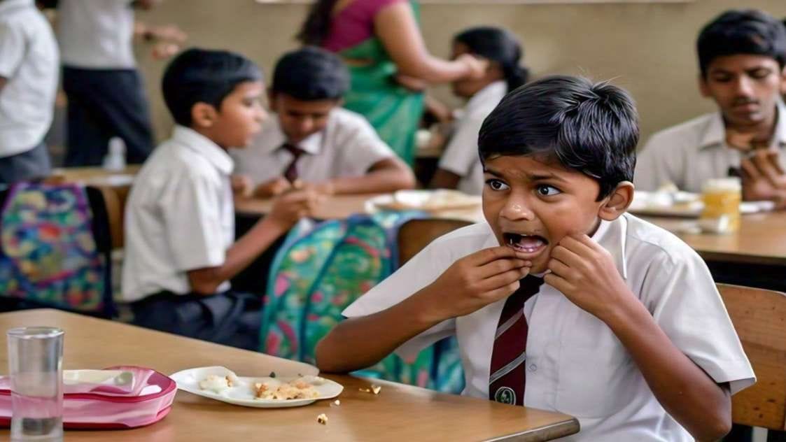 As soon as he opened the lunch box, the child put three puris in his mouth and died due to suffocation