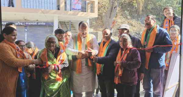 Election office of BJP candidate Abhishek Joshi from Laxmeshwar ward was inaugurated