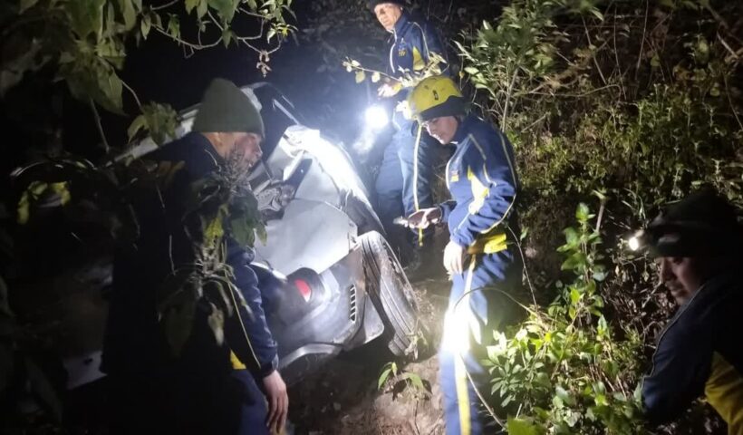 Car fell into a deep ditch, one in critical condition