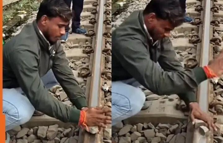 A man was breaking stones by doing croaking on the railway track, then you will not believe what happened