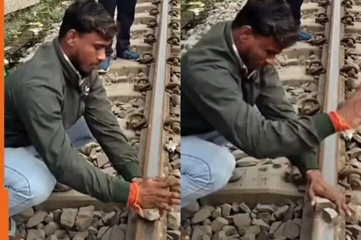 A man was breaking stones by doing croaking on the railway track, then you will not believe what happened