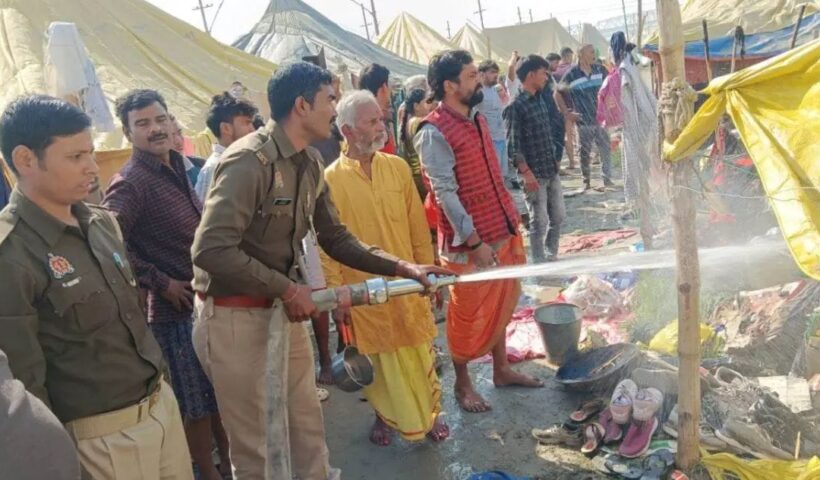 Maha Kumbh Mela: Fire due to cylinder leakage, tent and belongings of Kalpvasi burnt to ashes