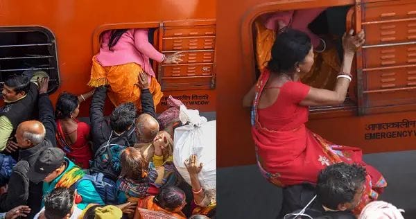 A flood of devotees in Maha Kumbh