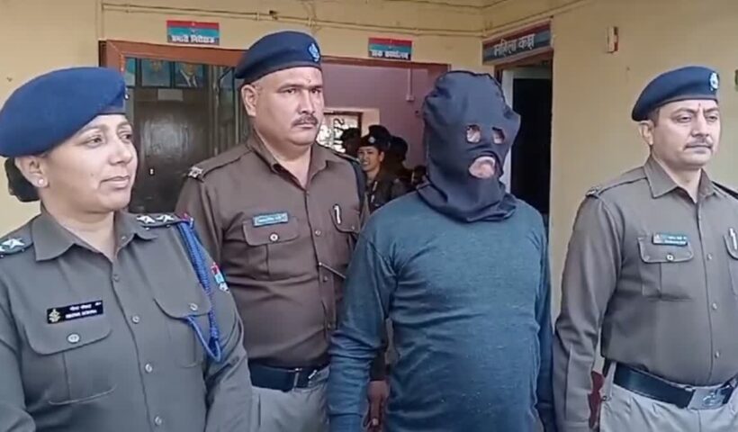 Police arrested the accused husband who had absconded after murdering his wife