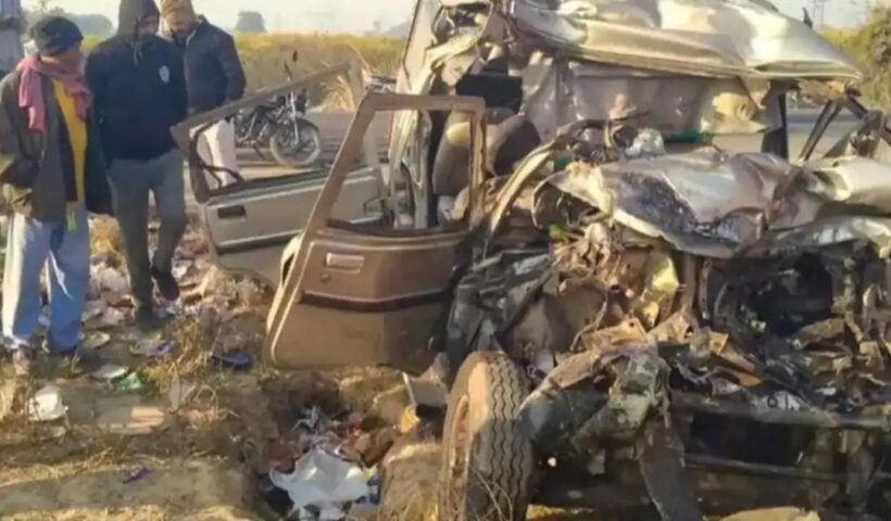 Horrible accident on Prayagraj-Mirzapur highway