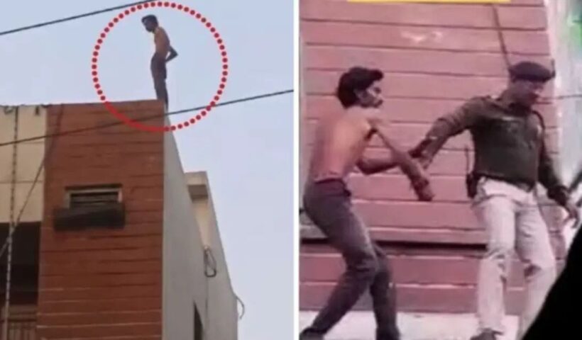 Defeated death! A young man jumped from a three-story building, survived even after getting entangled in high-tension wires,