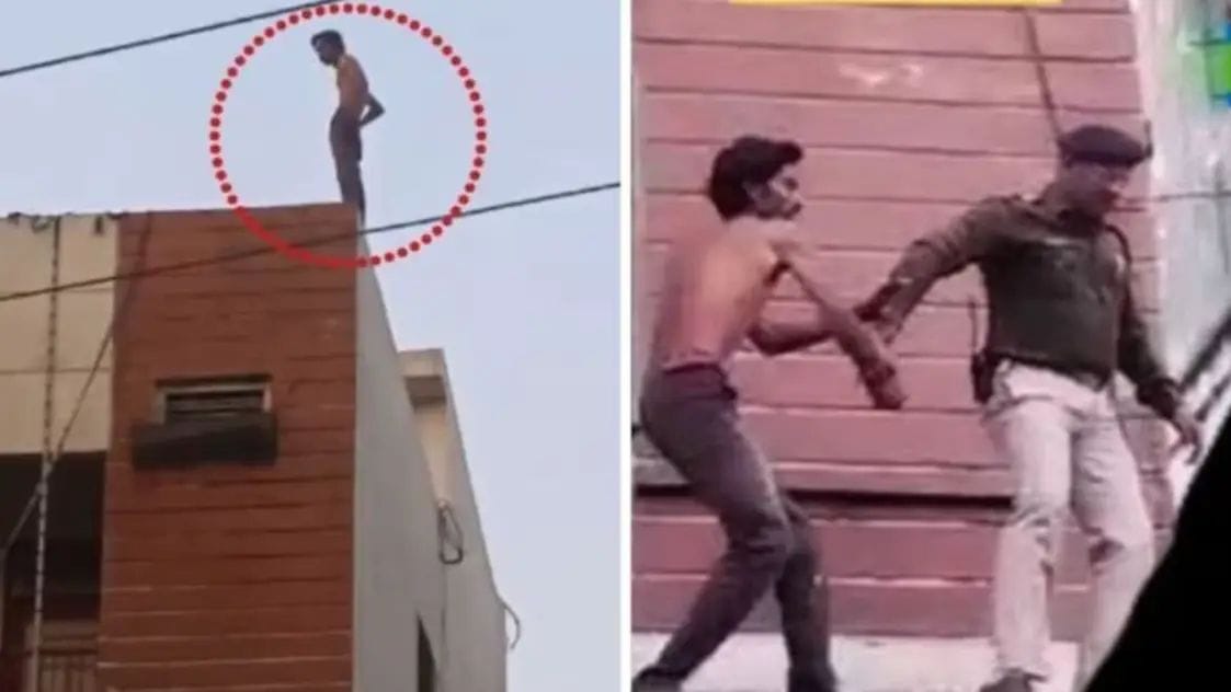 Defeated death! A young man jumped from a three-story building, survived even after getting entangled in high-tension wires,