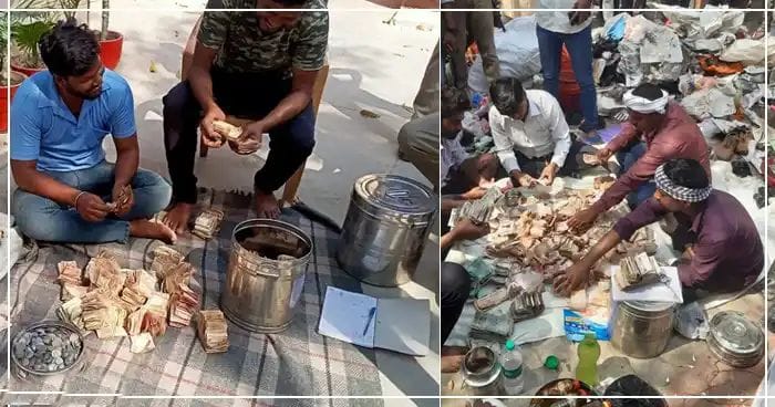 Police got tired of counting money, police found treasure in sadhu's hut